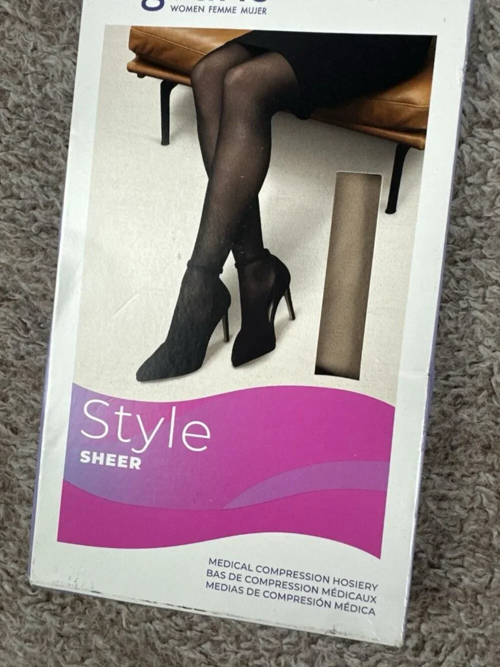 Sigvaris Women's Sheer 20-30 mmHg Compression Pantyhose Honey ML 782PML W 33